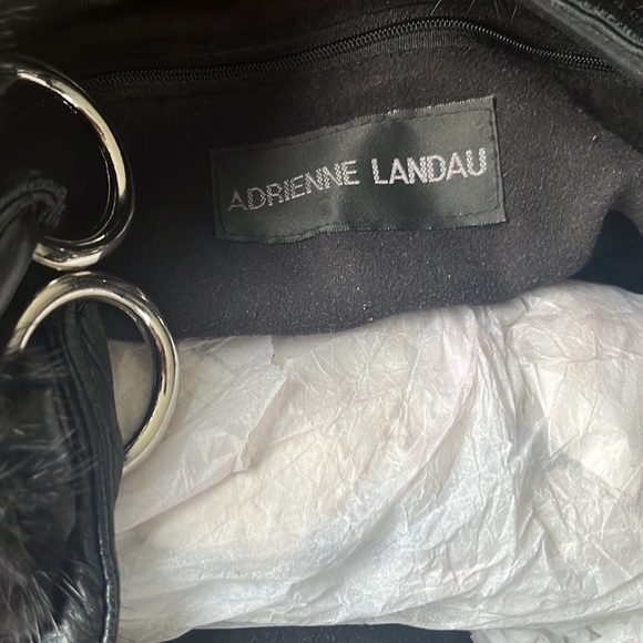 GORGEOUS RABBIT FUR ADRIANNA LANDAU SHOULDER BAG - Picture 7 of 7